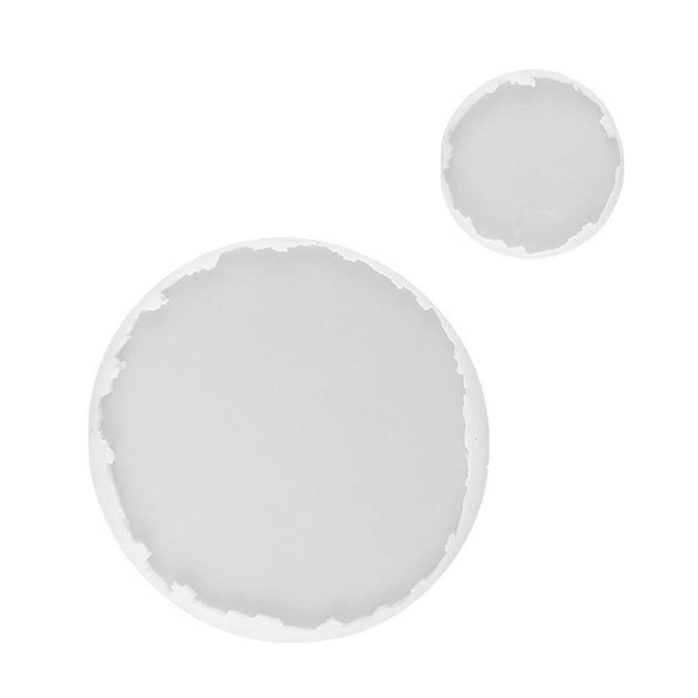 Crystal Epoxy Mold for DIY Coasters 2Pcs Transparent Silicone Mold
