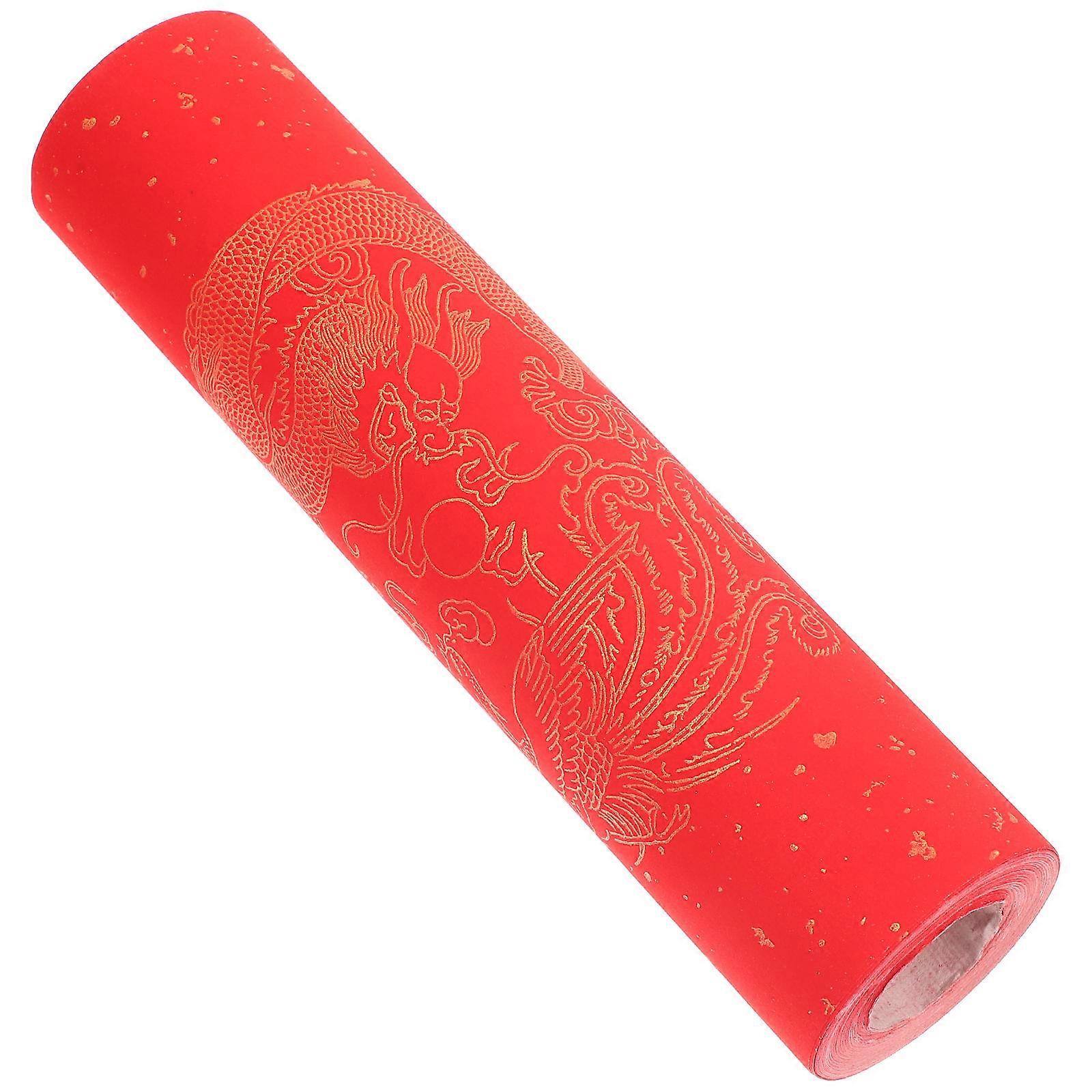 Red Paper For Chinese Calligraphy Writing For Calligraphy Practitioners 2000X22.5Cm Premium Quality 1Roll