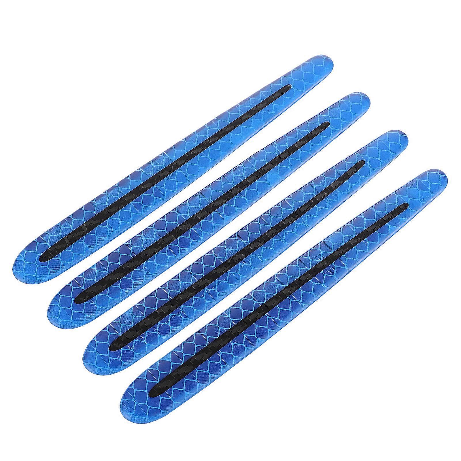 Fiber Car Handle Sticker for Decor Durable Self Adhesive with Reflective Effect 2 Sets