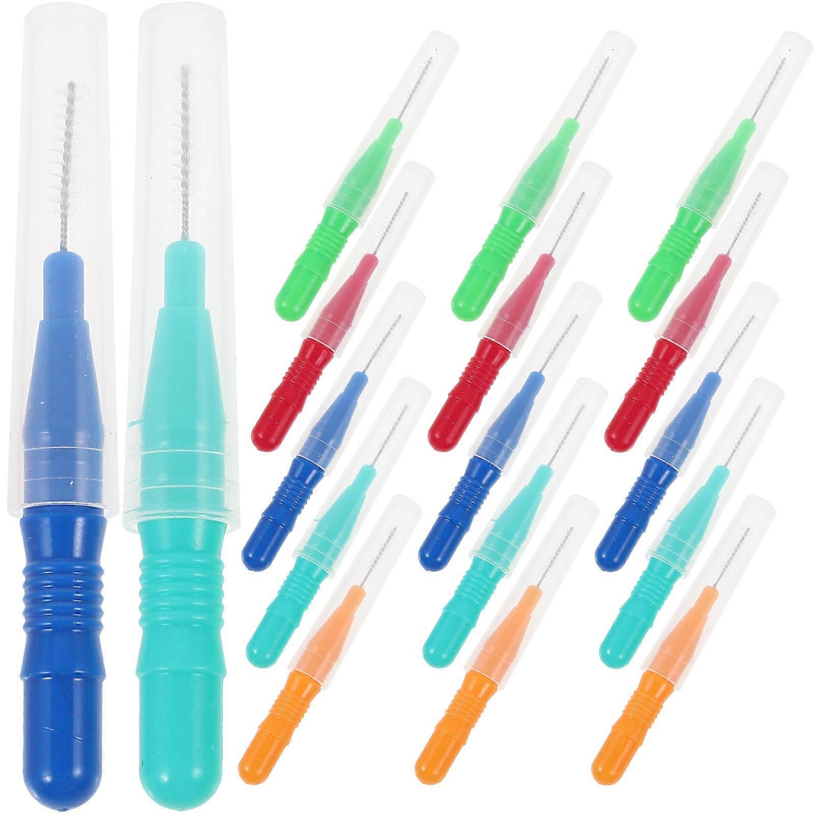 Portable 50Pcs Interdental Teeth Cleaning Brushes For Home Use Assorted Color Tooth Decay Prevention