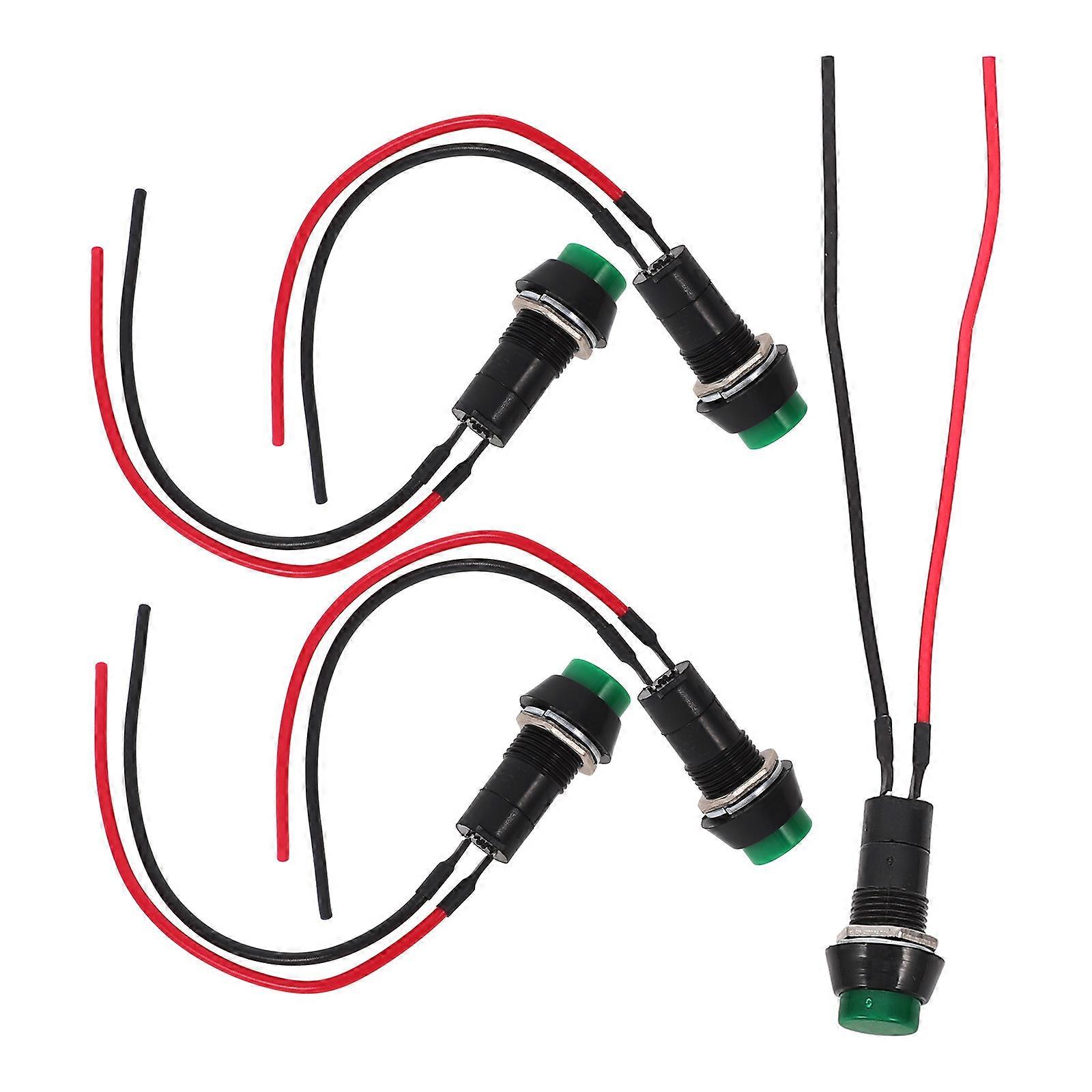 5pcs Momentary Push Button Switch Replacement Push Button For Automotive Boat DC 12 24V