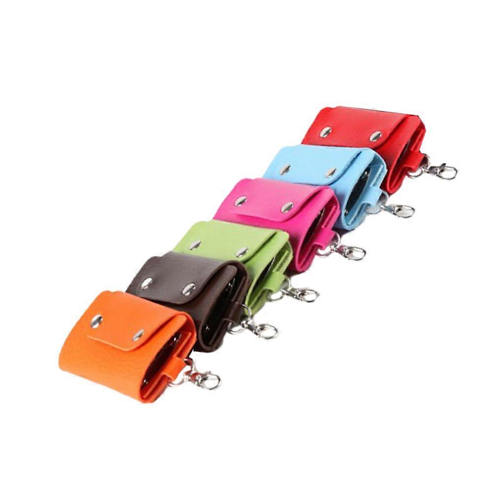 Stylish PU Key Bag for Holding Keys with Assorted Color 6 Pieces Portable Storage Pouch 2