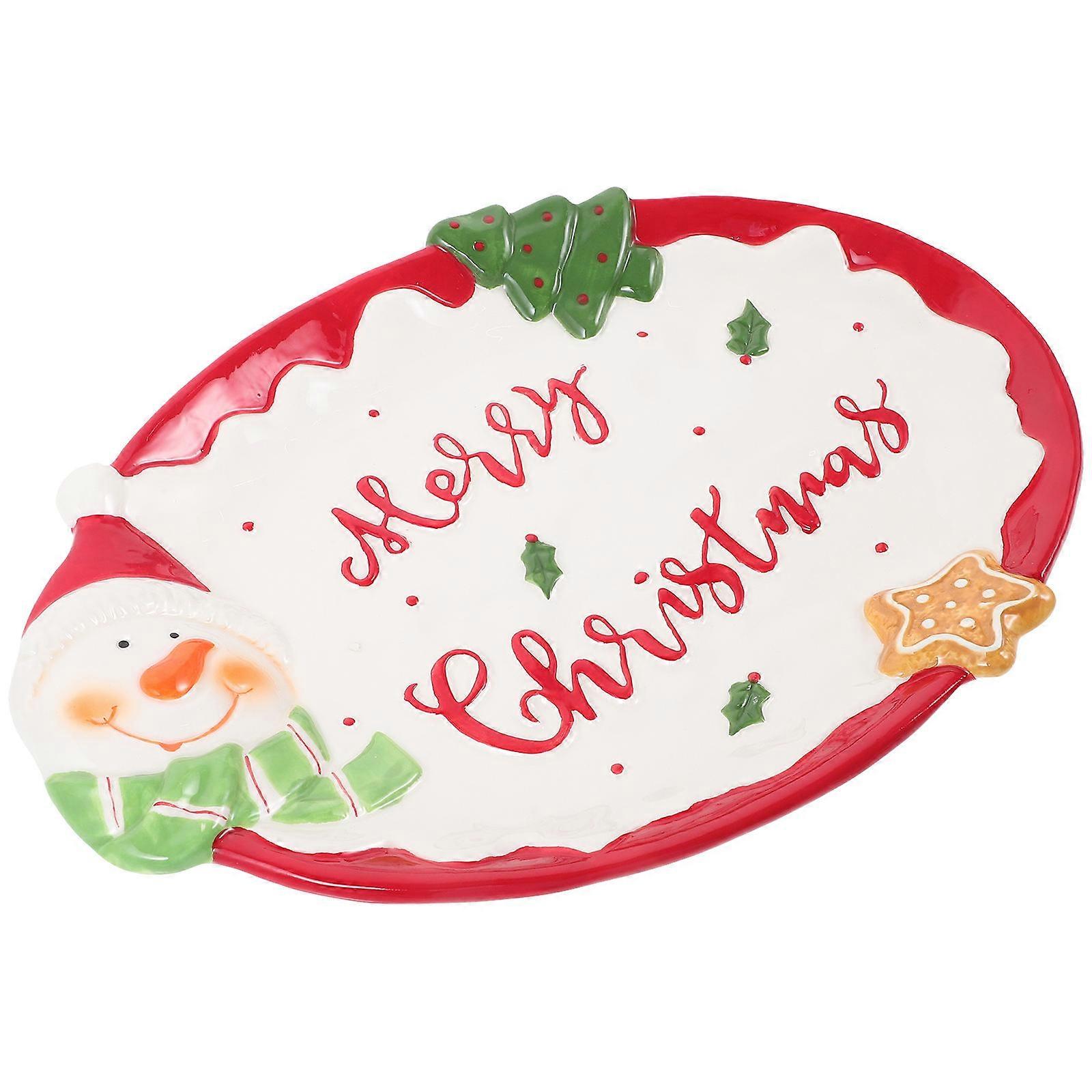 Assorted Color Serving Dishes Suitable For Teens And Families In Christmas Theme Perfect For Travel 1Pcs