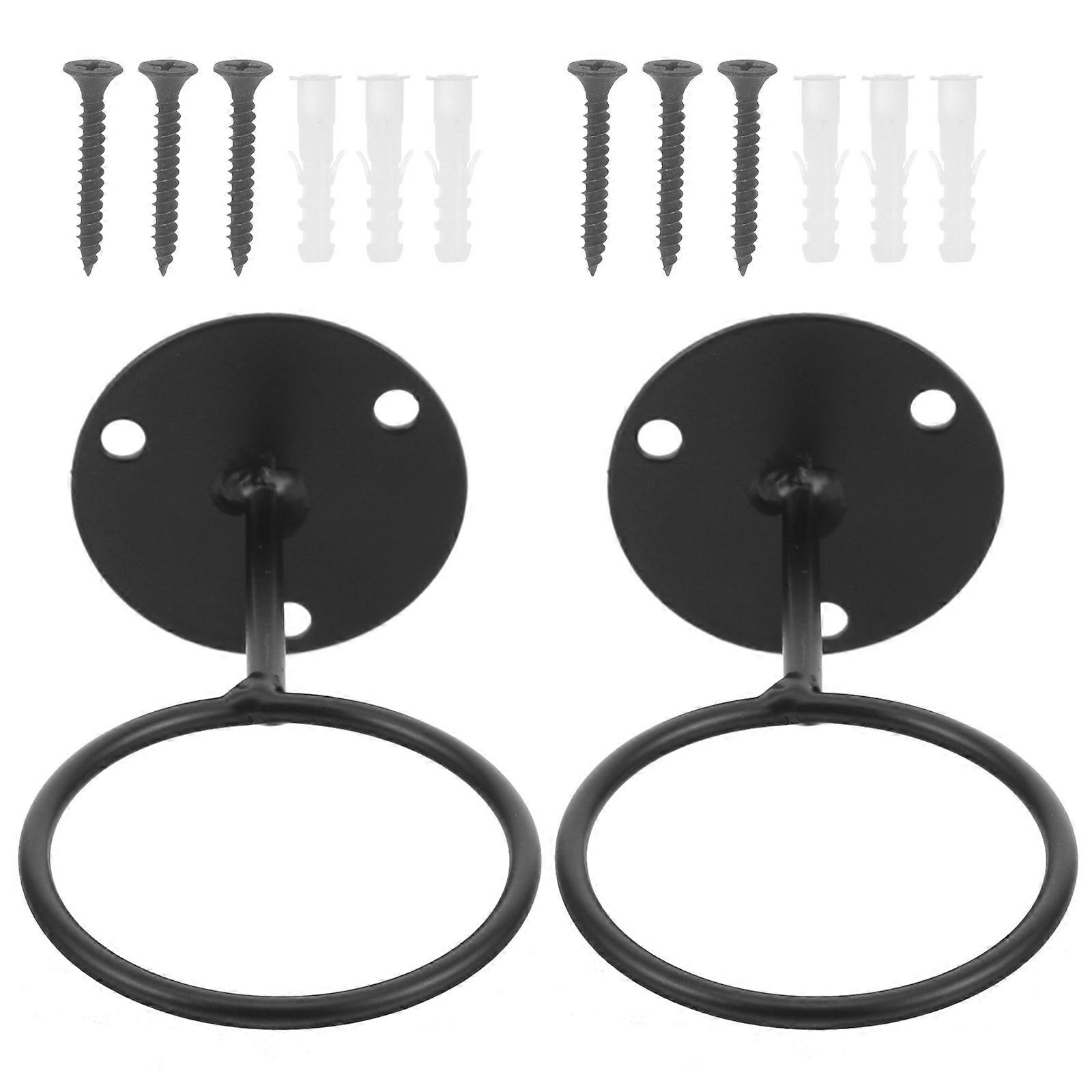 Baseball Display Mount Holder 2 Sets Black Easy Install Multifunctional Storage for Baseball Softball Golf Balls