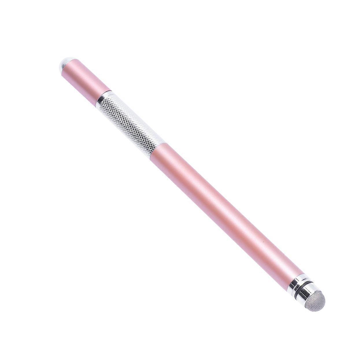 Metal Capacitive Stylus Pen Double End Touch Screen Disc for Tablets Laptops Rose Gold for Note Taking Drawing Gaming All Capacitive Devices