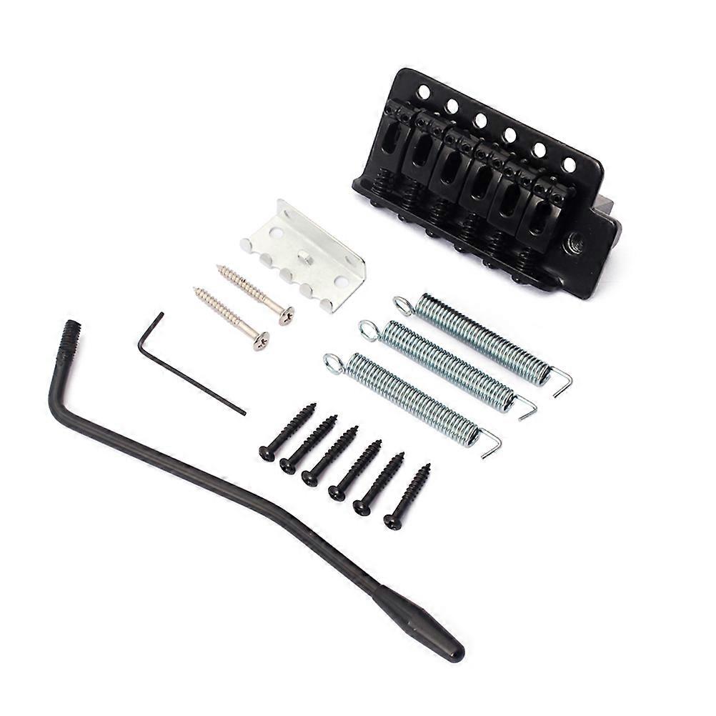 Tremolo Bridge System For Electric Guitar Accessories Black 1 Set Replacement Flat ST Saddle Component