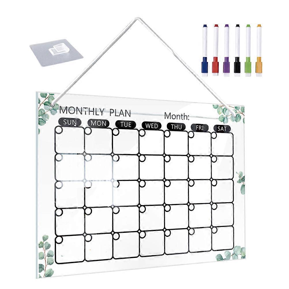 Sleek Wall Mounted Message Board For Kitchen Bedroom Usage 30X20CM Erasable Function 1 Set