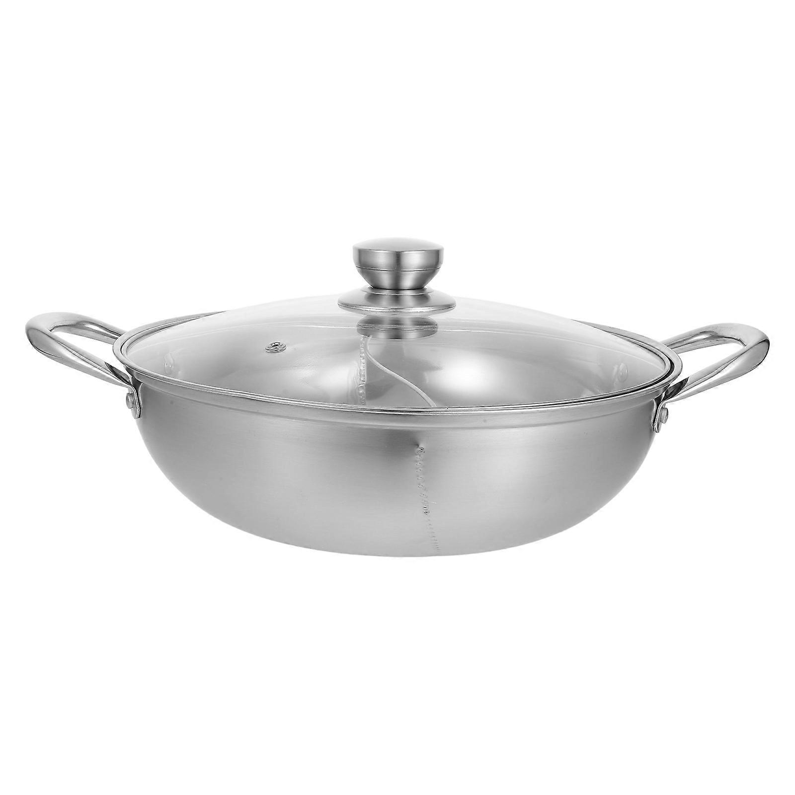 Here's a refined and professional product description based on your input:
**1 Set Flavor Stainless Steel Hot Pot – Double Sided Cooking Pot for