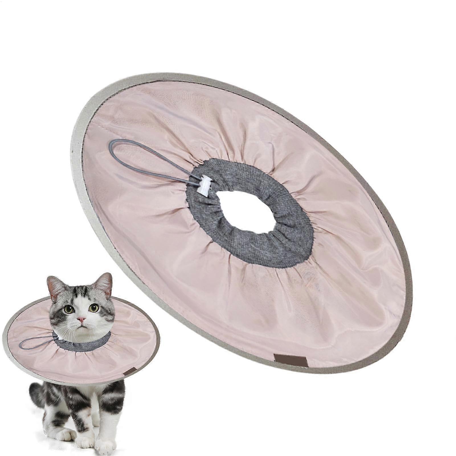 Dog cone, cat collar to prevent licking wounds, protective neck cone, light pink M
