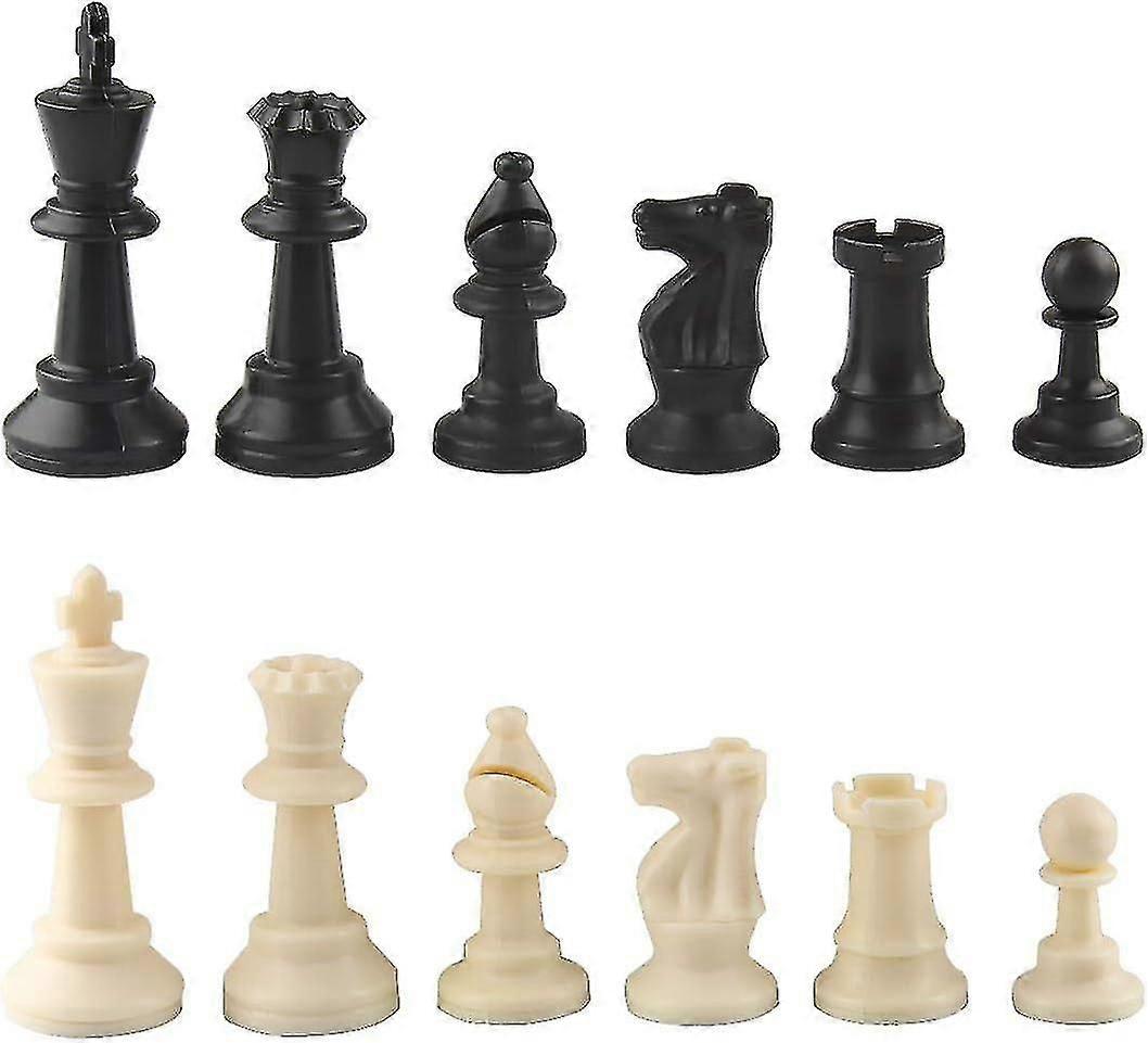 Xqz-03 Plastic Chess Pieces Set, 75mm