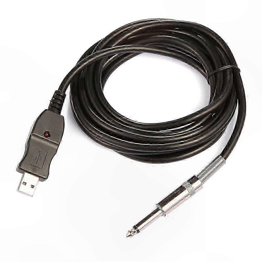 3M USB Guitar Cable Adapter for PC Recording with 6.5mm Connector Interface