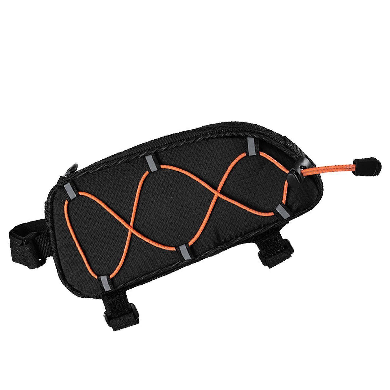 Bicycle Frame Phone Holder with Multiple Compartments, Waterproof Front Frame Bag for Safe Cycling Adventures