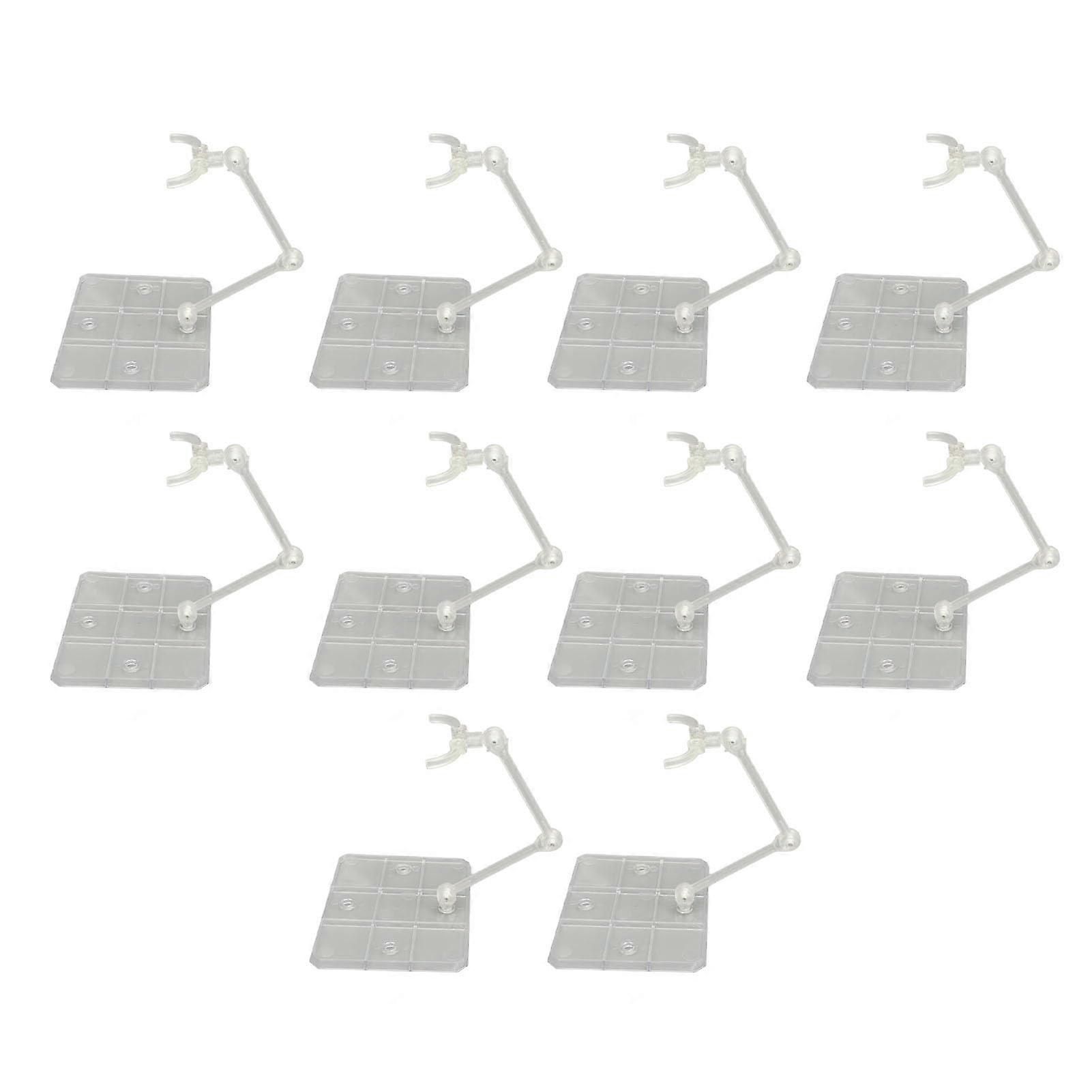 10 Sets Action Figure Stands, Transparent Acrylic Display Stands with 20 Accessories