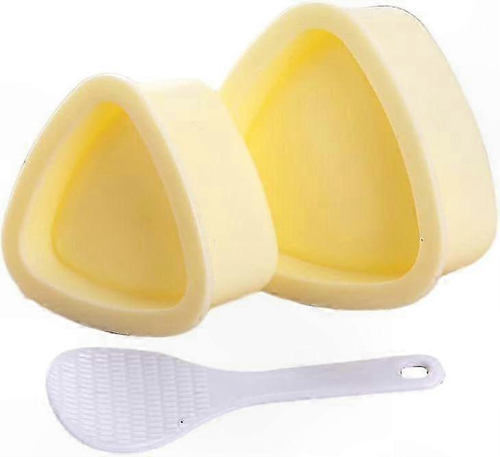 2-Piece Sushi Mold Kit for DIY Rice Balls and Onigiri, Triangle Shape, Easy to Use Food Preparation Tool