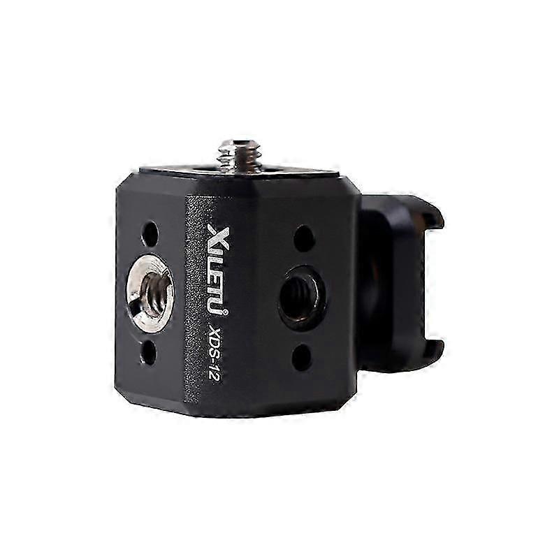 XILETU Tripod Screw Hole Adapter with Cold Shoe 3/8 inch 1/4 inch Thread Holes ARRI Positioning Hole XDS-12