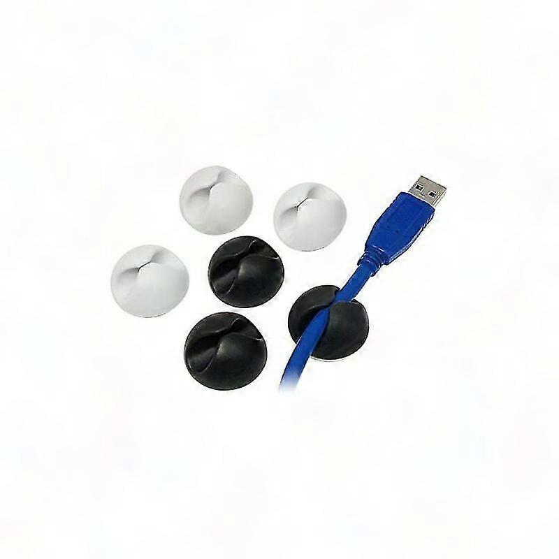 6-Pack Reusable Adhesive Cable Ties for Organizing Wires