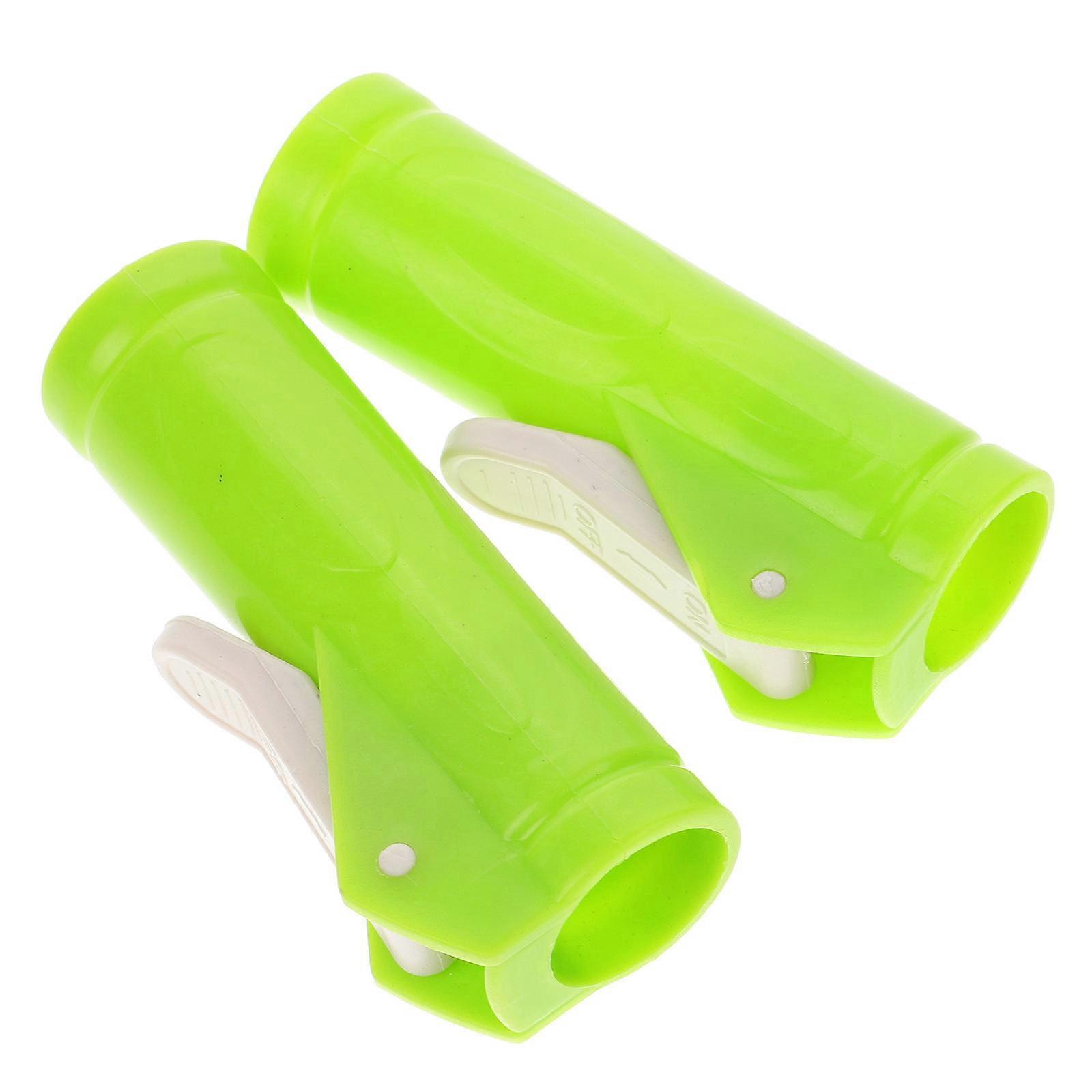 Replaceable Mop Clamp 2Pcs Green Plastic Mop Clip for Home Use Latch Mechanism