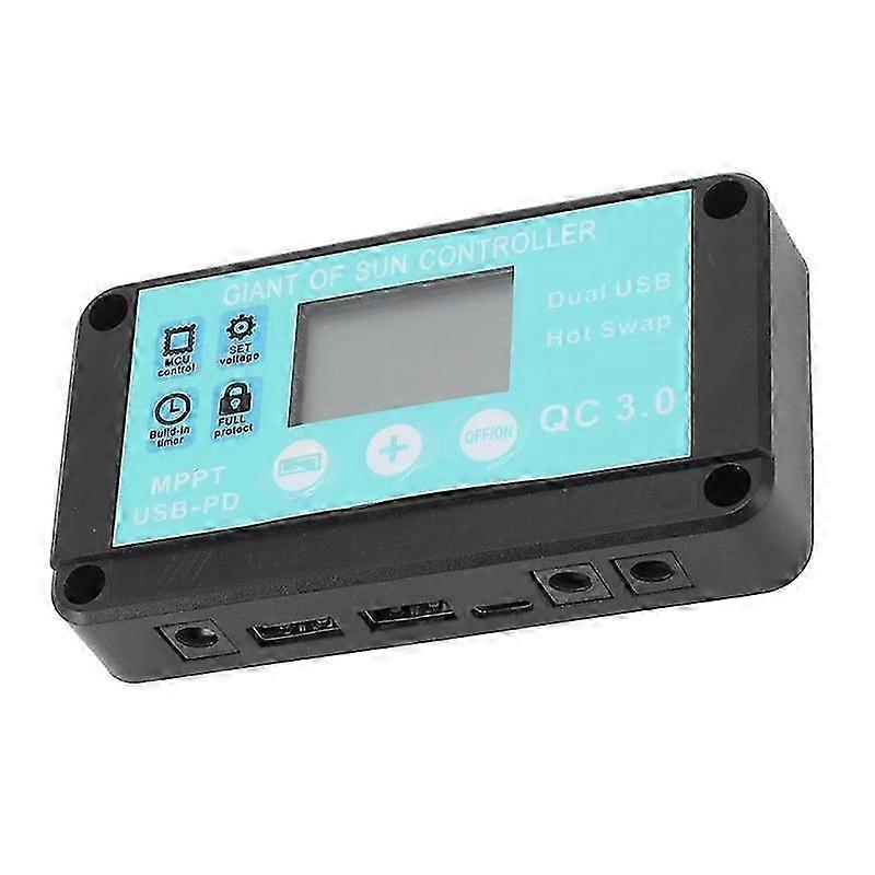 MPPT Solar Charge Controller Multiple Protection Solar Solar QC3.0 Controller with LCD Screen(10A)