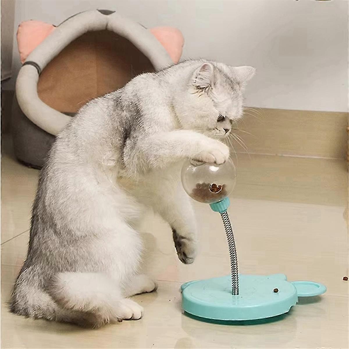 ペット猫用インタラクティブトリートボール - ピンク色の供給を備えたインタラクティブフードトイ