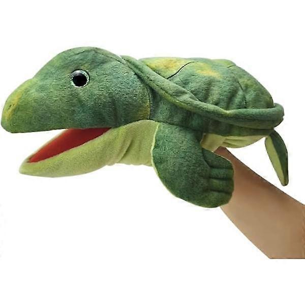 Hand Puppet Turtle Doll, 13\" Sea Turtle Dolls for Kids Realistic Plush Doll St