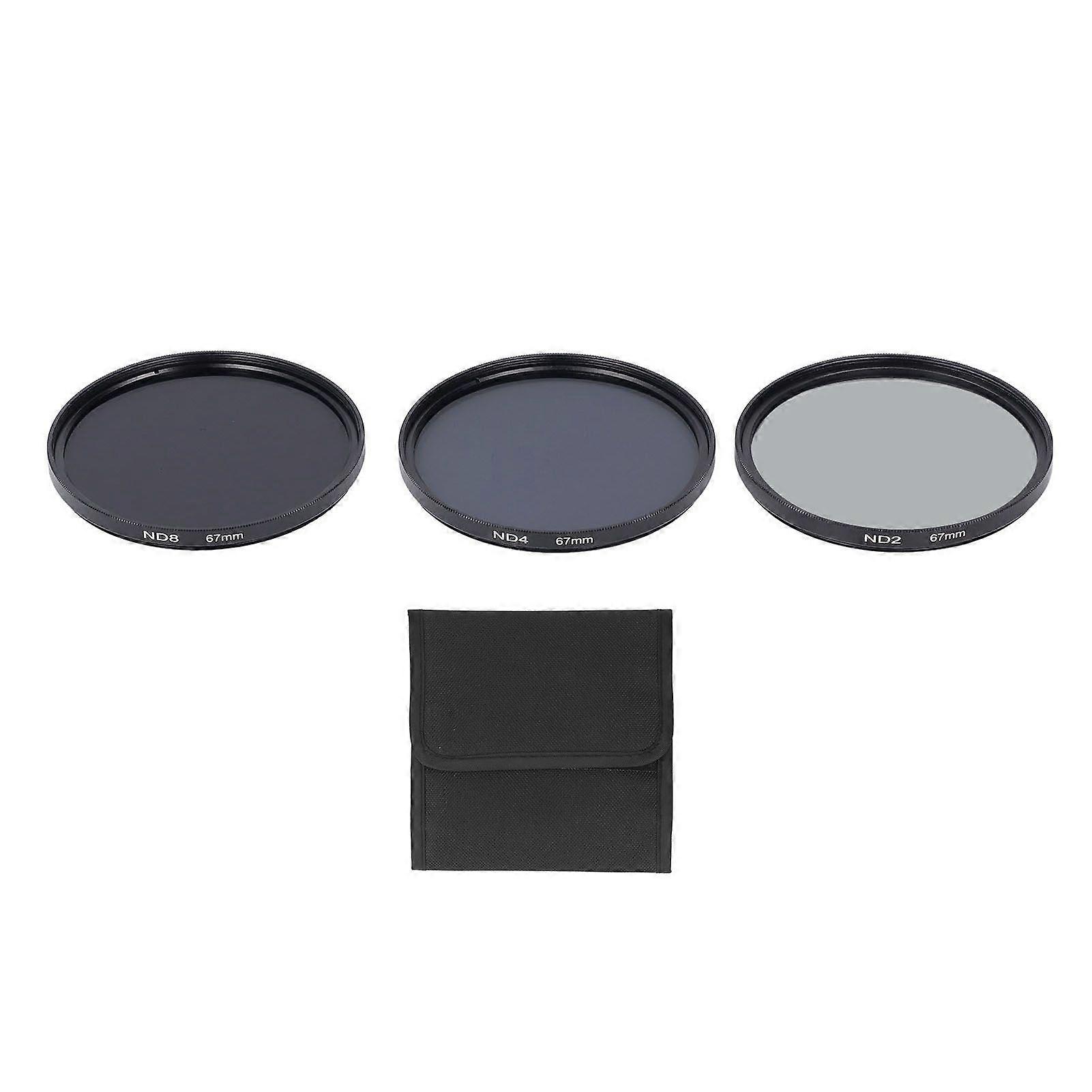 ND Filters Set HD Multi Layer Coating Anti Overexposure Anti Scattered Light Anti Scratch ND2 ND4 ND8 Filters for Shooting Accessory 67mm