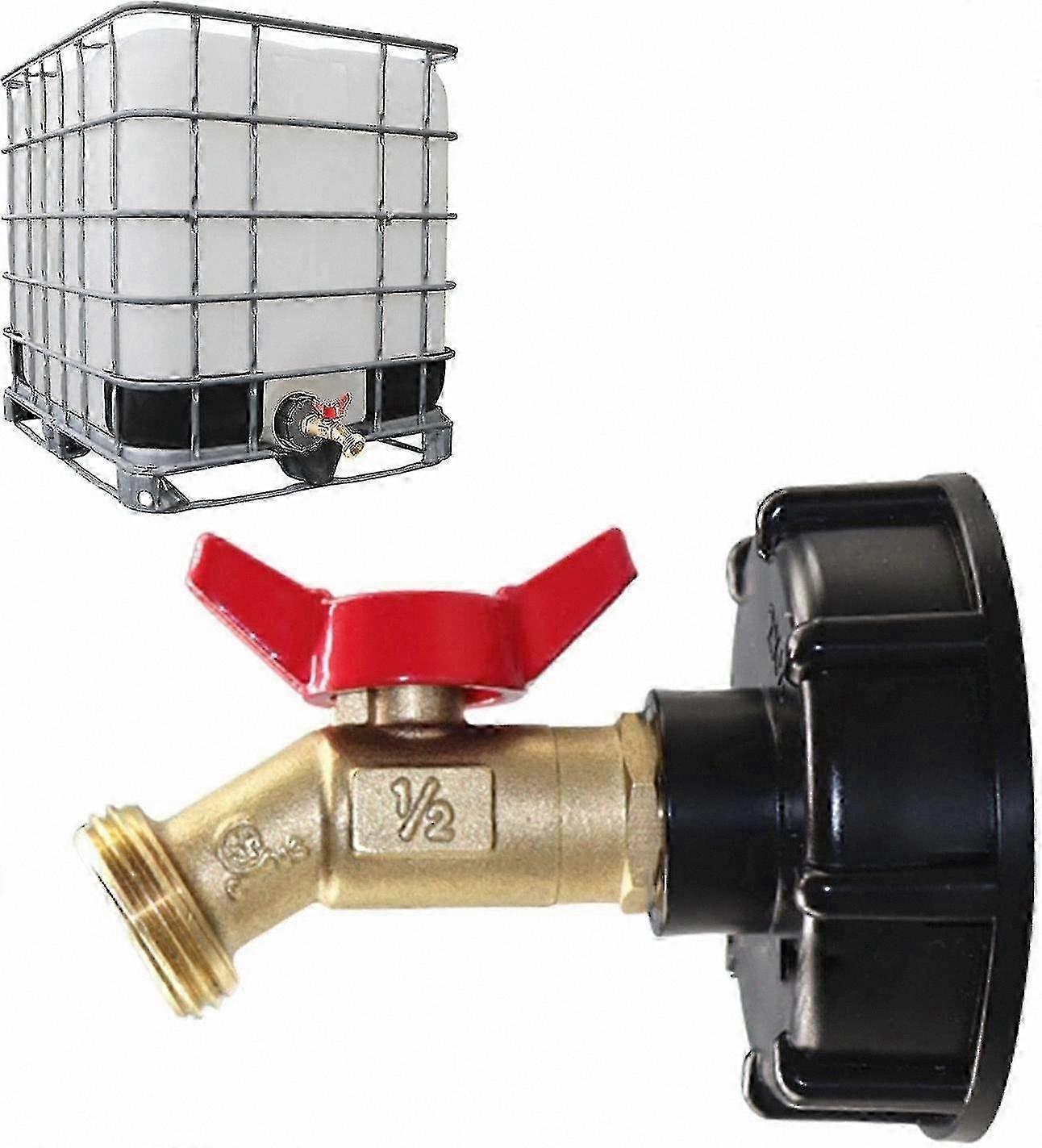 Garden Hose Adapter with 1/2" Outlet for IBC Tank Fittings and Drain Connections