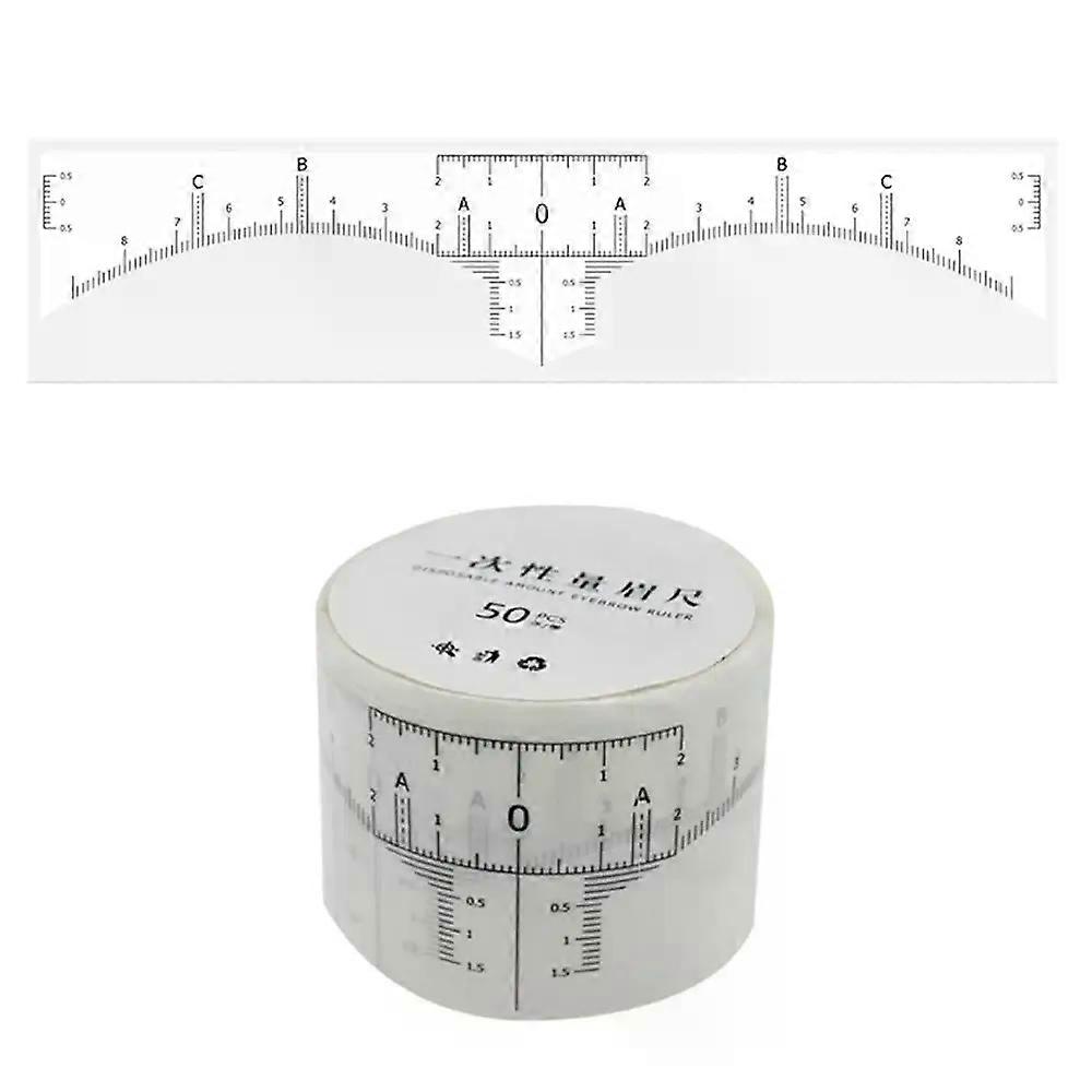Disposable 50pcs/Lot Eyebrow Ruler Sticker Adhesive Microblading Guide Permanent Makeup Tool