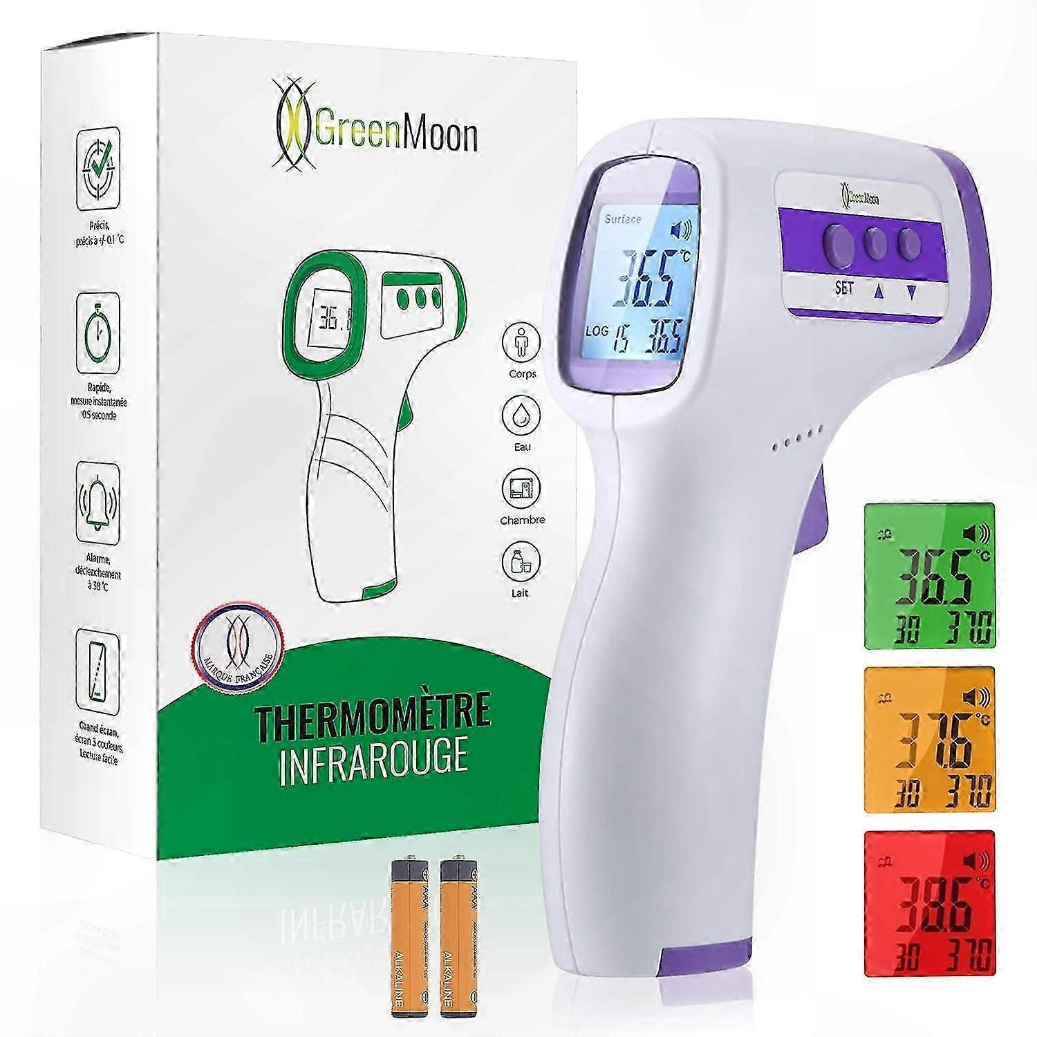 Infrared Forehead Thermometer with LCD Display and Intelligent Backlight for Temperature Measurement