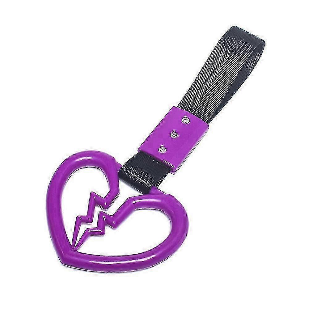 JDMカーストラップ、壊れたトレインハンドル、ドリフトチャームアクセサリー、ハートリングストラップ、オートスタイリンググリップ、1/2PCS