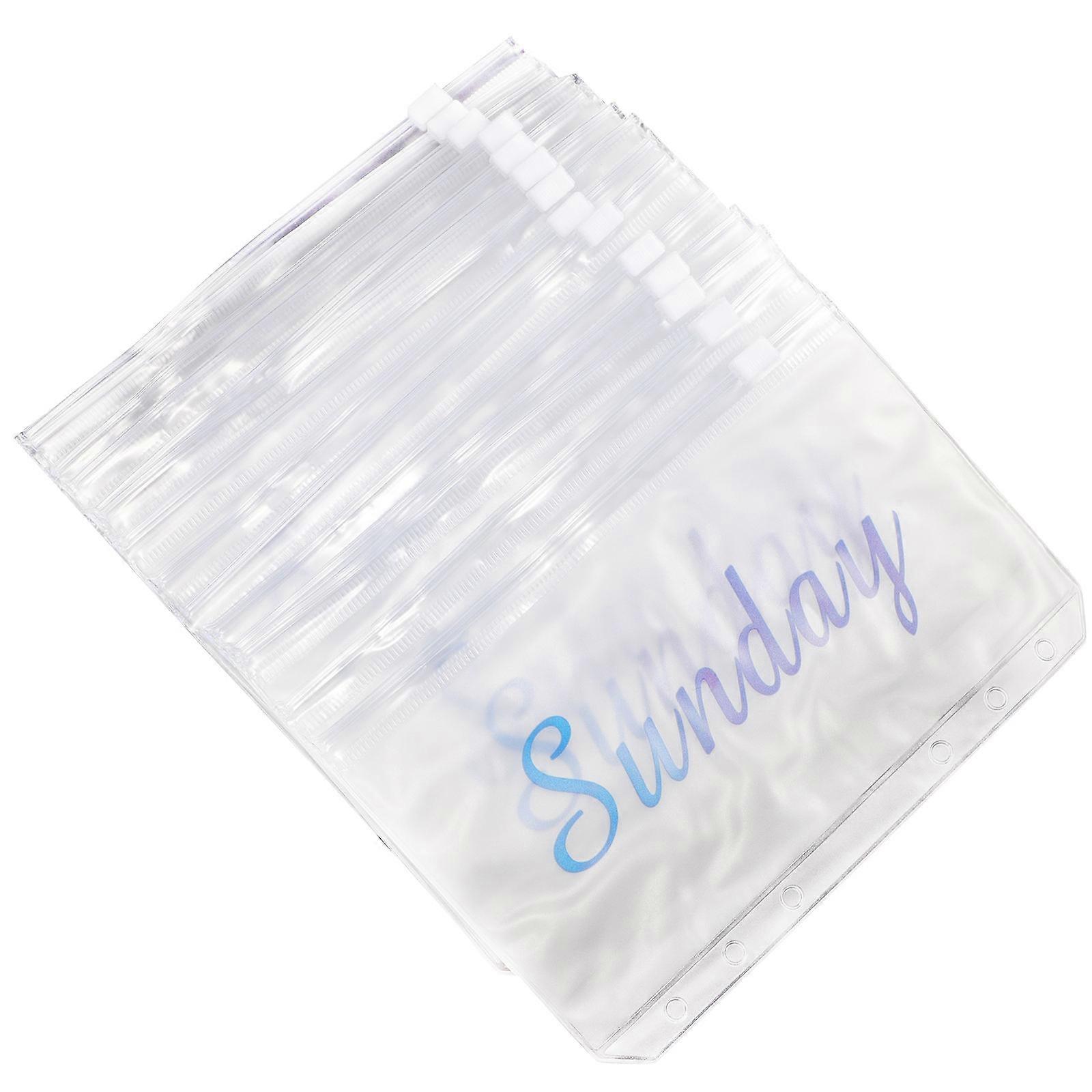 14Pcs Binder Pockets for Week Planner Cash Envelopes Loose Leaf Bags Document Filing Organizer
