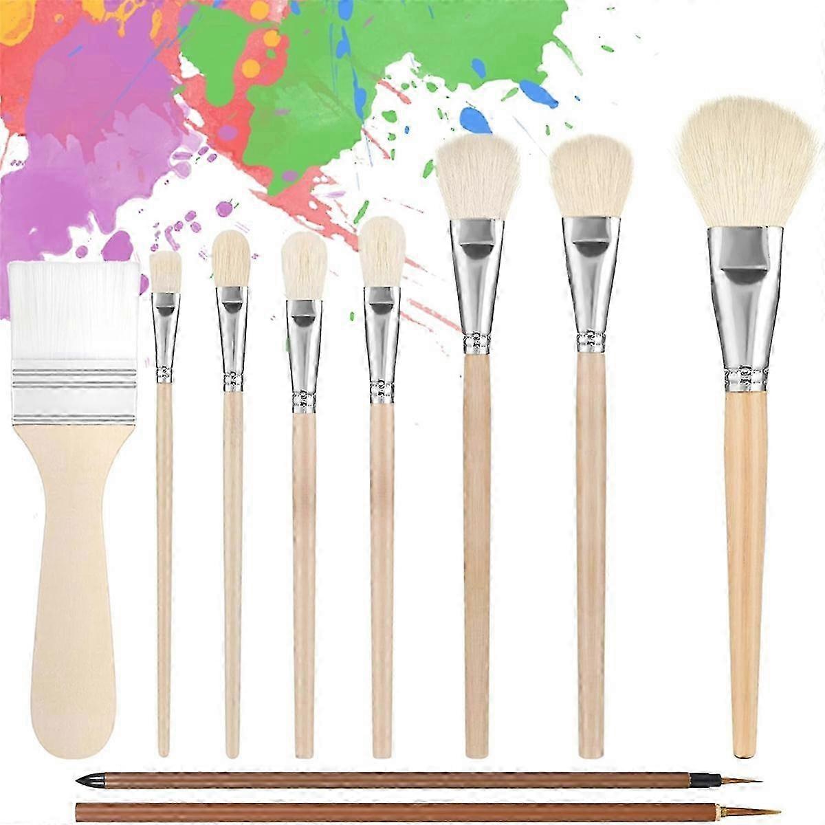 10 Pcs Acrylic Paint Brushes, Artist Paint Brushes