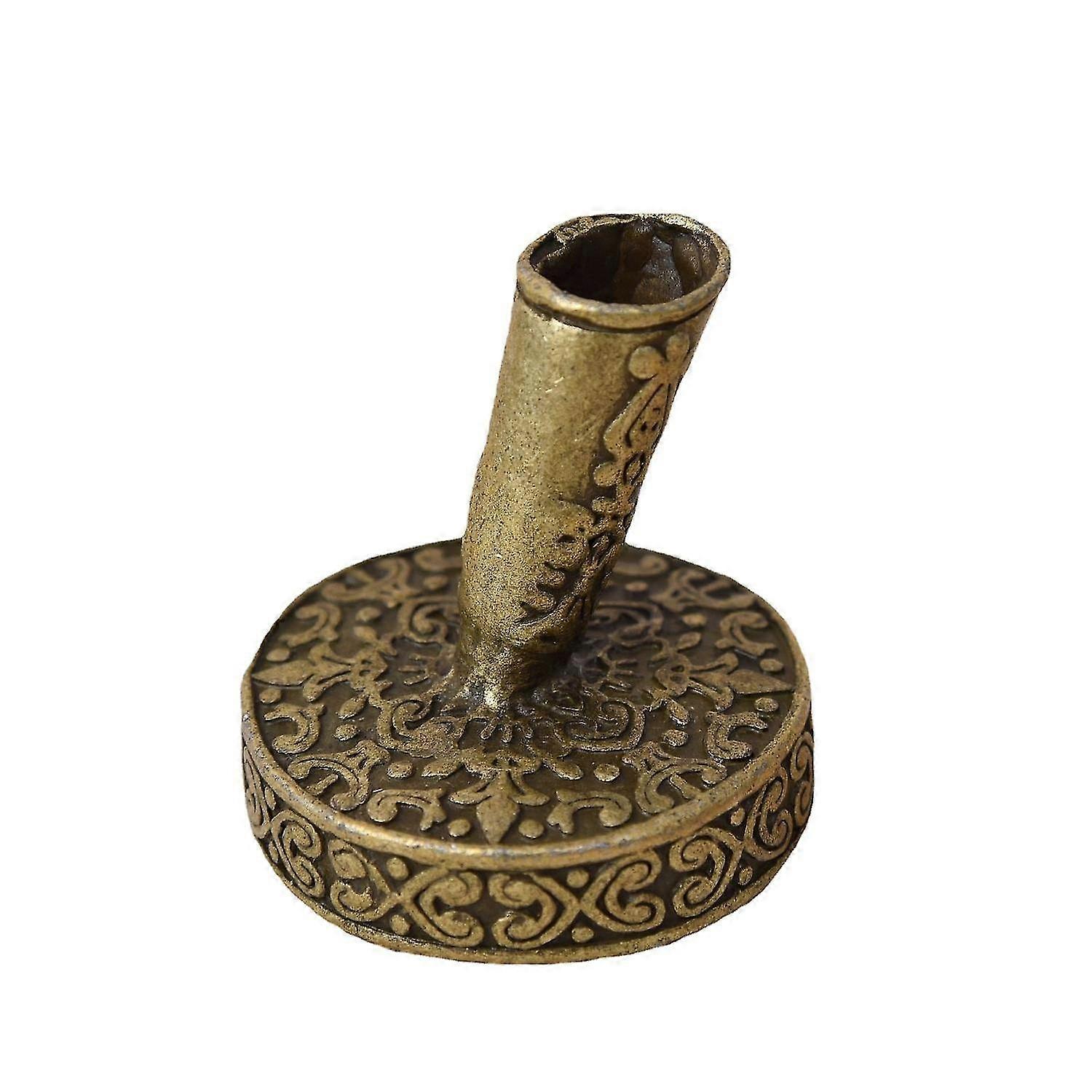 Feather fountain pen carved and dipped in ink pen holder pen insert exquisite round metal base