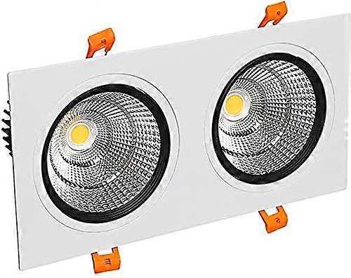 2-Light Downlight Ceiling Flush Mount Spotlight 10W/14W Fixed Track Lighting Indoor Ceiling Lamp 4000K Neutral White