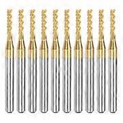 For 10pcs Titanium Coat Carbide End Mill Engraving Milling Cutter Cnc Router Bits For Pcb Machine 18