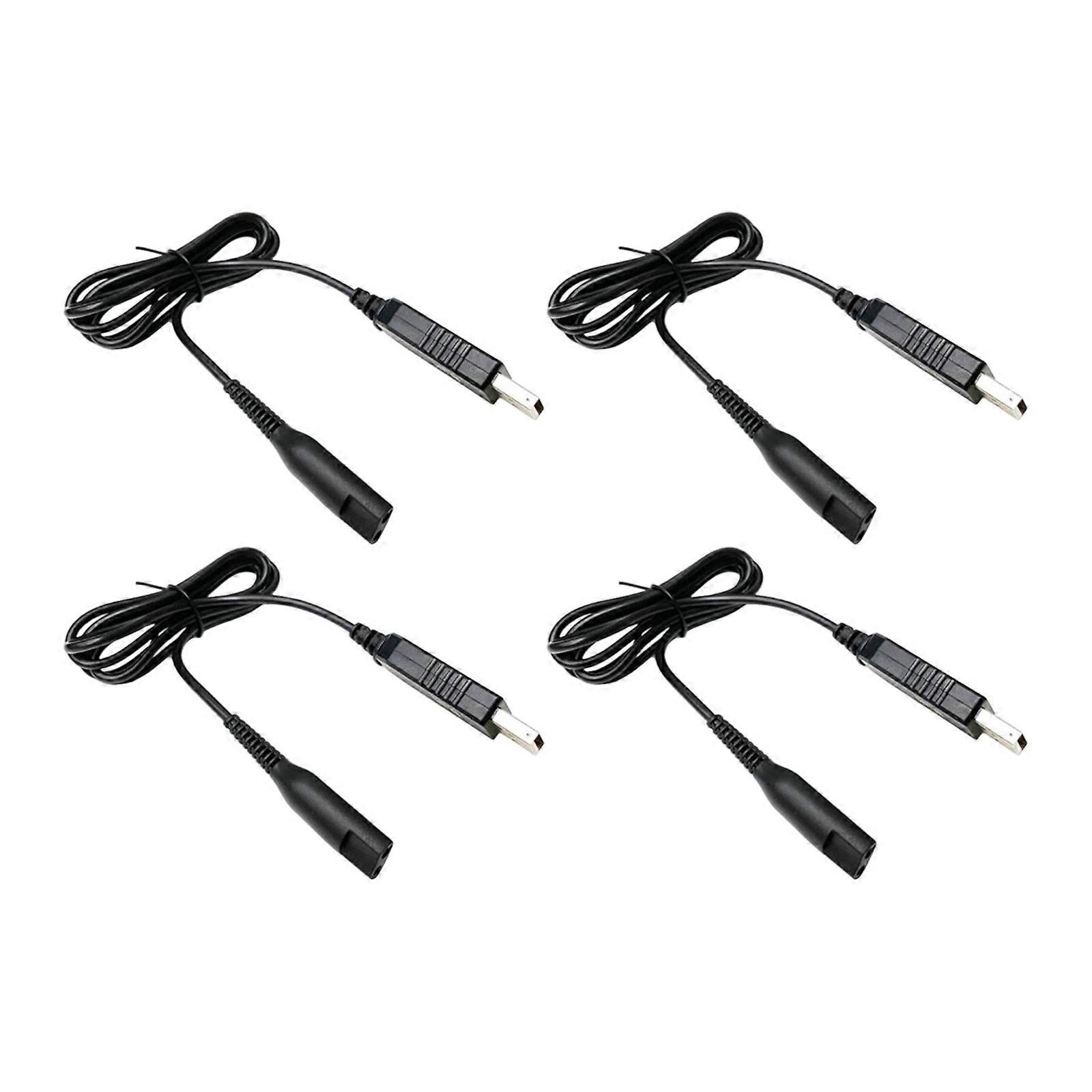 Pack of 2 Quick Charging USB Lines Suitable for Grooming Equipment PVC and Copper Conductors Flexible 1.2M Cord Length Multicolor