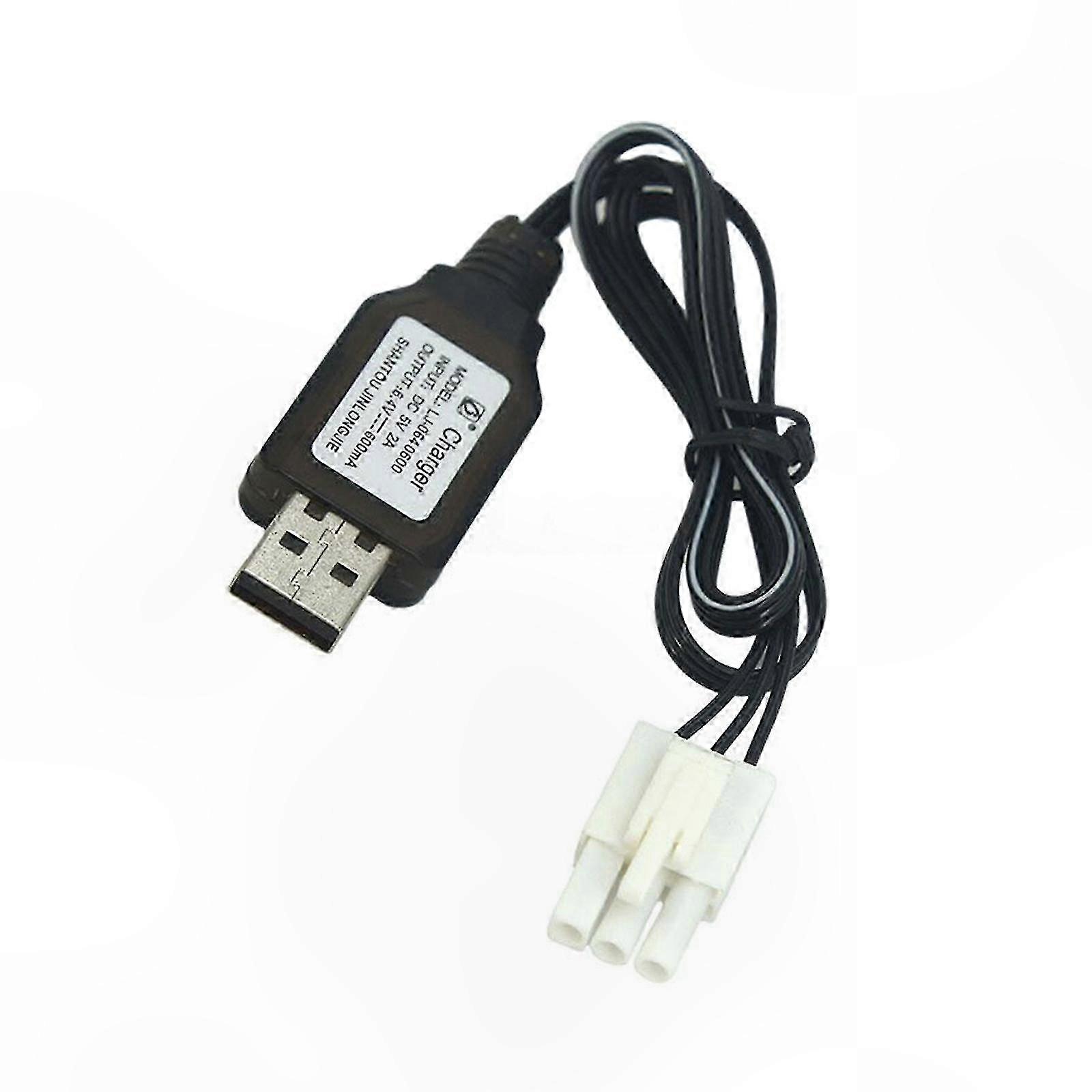 600mA 6.4V USB Charging Cable with EL4.5-3P Plug for RC Vehicles Speed Boats Universal Compatibility