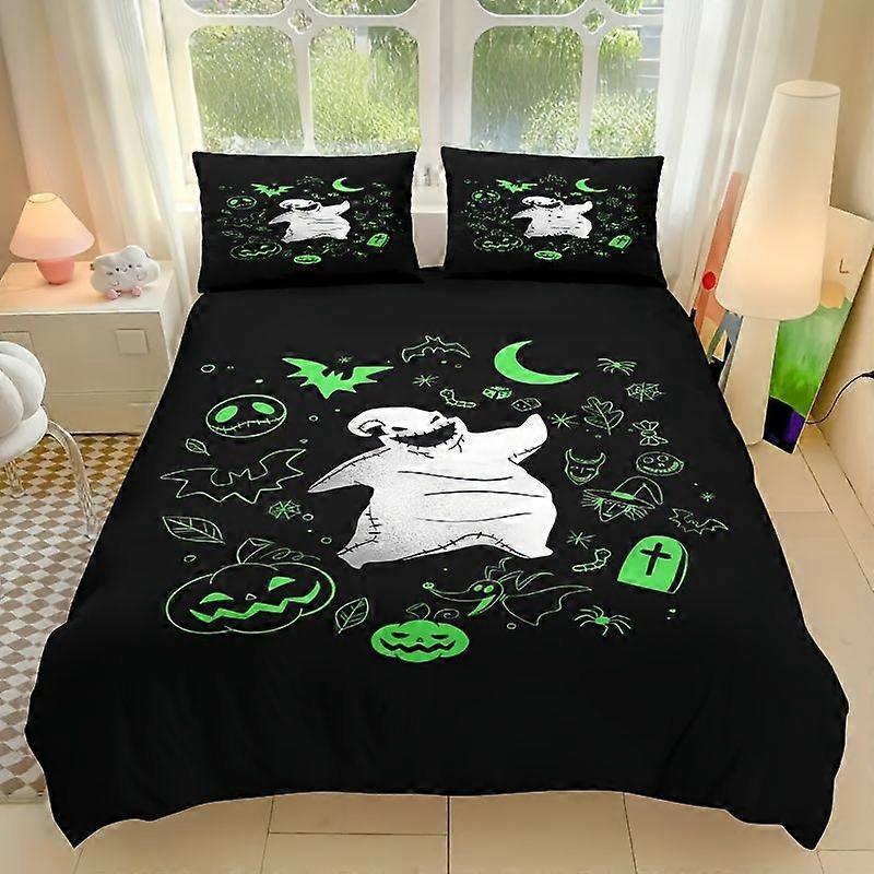 TE1245 3pcs Oogie Boogie Quilt Cover Set, Bedding Set, Including 1 Quilt Cover And 2 Pillowcases, Soft and Comfortable