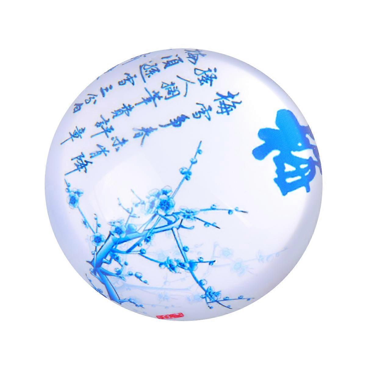 Paperweight Crystal Glass Hemisphere for Calligraphy 3Pcs Set