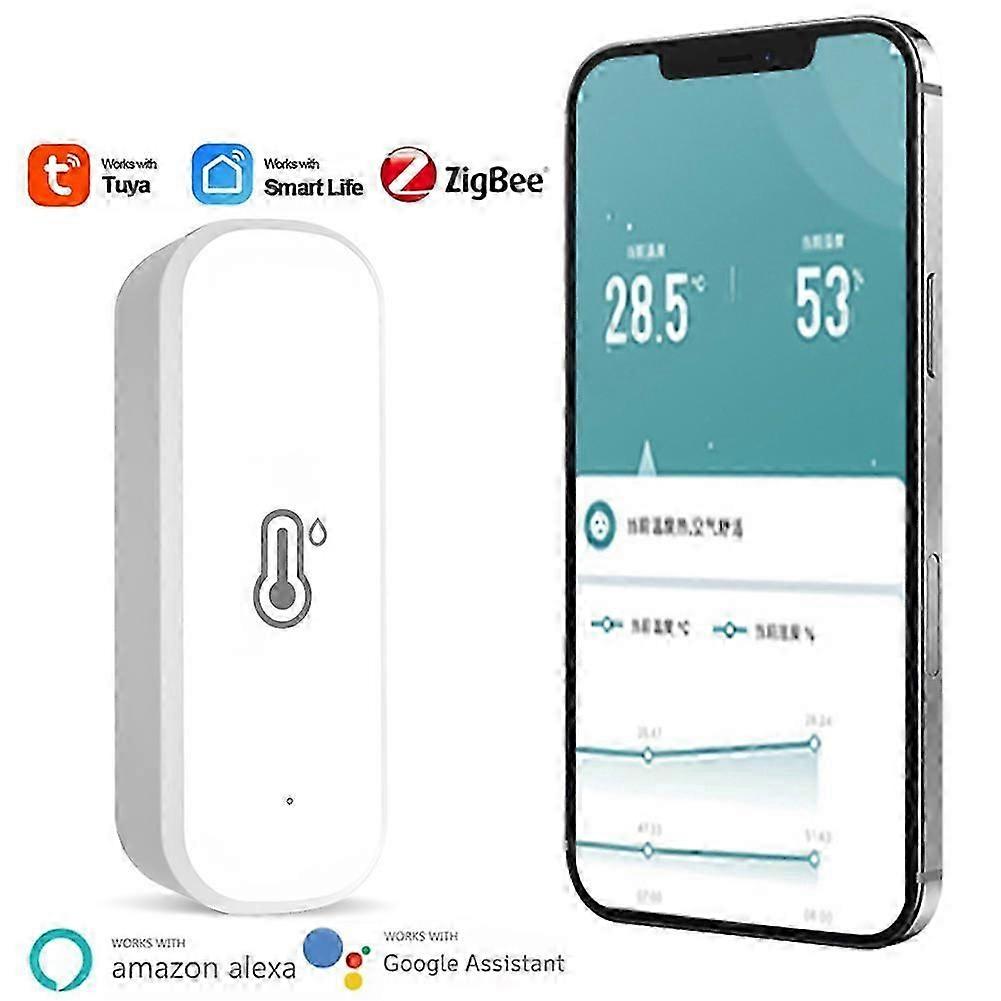 Tuya Smart Wifi / ZigBee Sensore di umidità della temperatura Monitor per Alexa Google