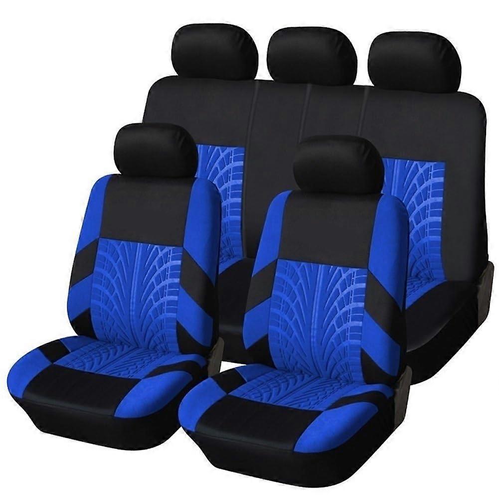 Car Seat Cover Breathable Polyester Full Set Auto Seat Protector Universal Fit Fits Most Cars Orange Or Blue