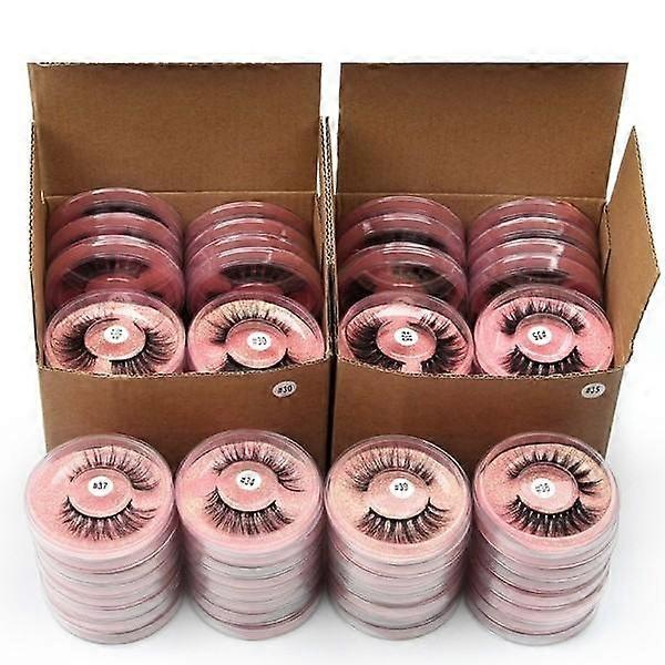 10 Pairs Fluffy Mink Eyelashes Natural Long 3d False Mink Lashes