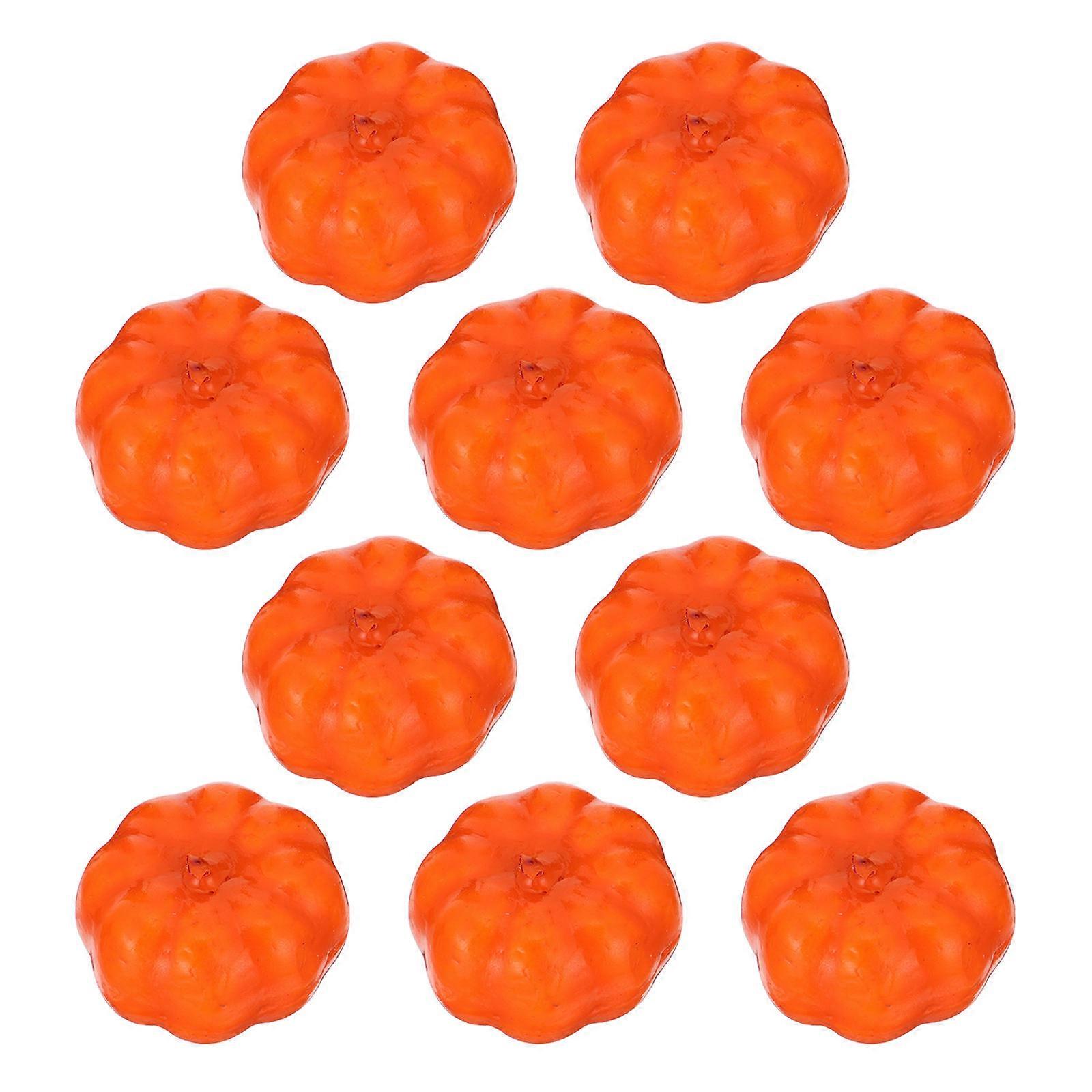 Simulation Pumpkin Props for Decoration 50Pcs Orange Pumpkin Ornaments