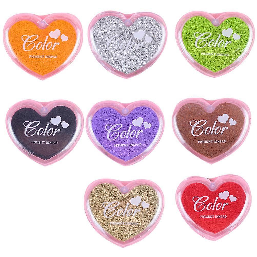 Household Stamp Pads Ink Pads for Convenient Heart Inkpads 16Pcs