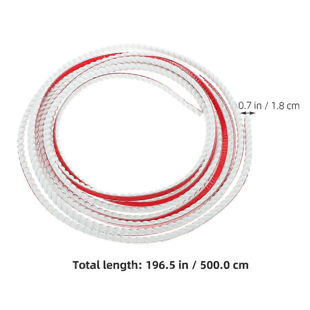 Molding Tape Embossment Molding Trim Wall Trim Home Decoration Pvc White Adhesive 1 Roll