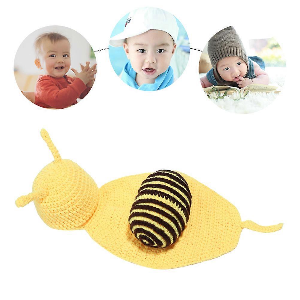 Children's Wool Snail Crochet Set for Baby Knitted Hat