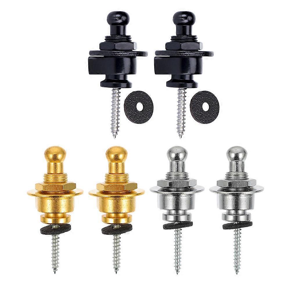 Guitar Strap Buttons Metal Button for Electric Guitar Ukulele Music Assorted Color Alloy 6Pcs