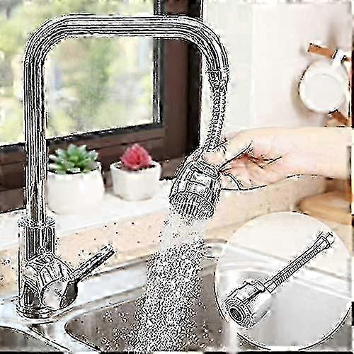 Water Saving Filter Nozzle,360 Degree Movable Kitchen Faucet Head,2 Modes Adjustable Shower Head Filter Sprayer(silver)