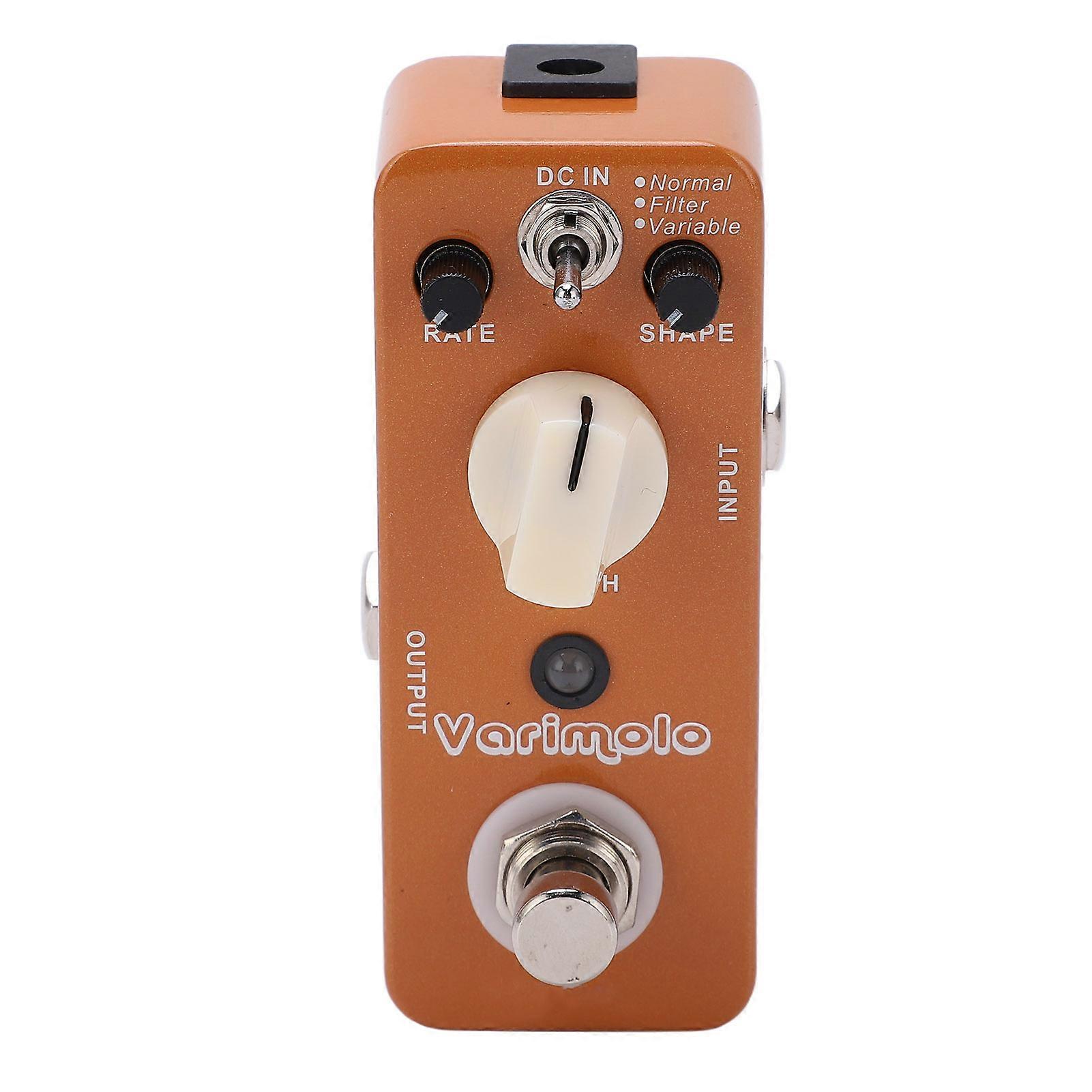 Varimolo Digital Tremolo Effect Pedal Coffee Metal 3 Modes Adjustable