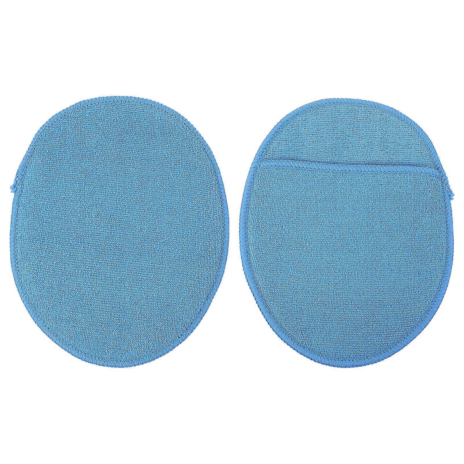 Wax Applicator Pads for Cars 2Set Designed for Vehicle Cleaning and Maintenance Blue Microfiber Material for Waxing