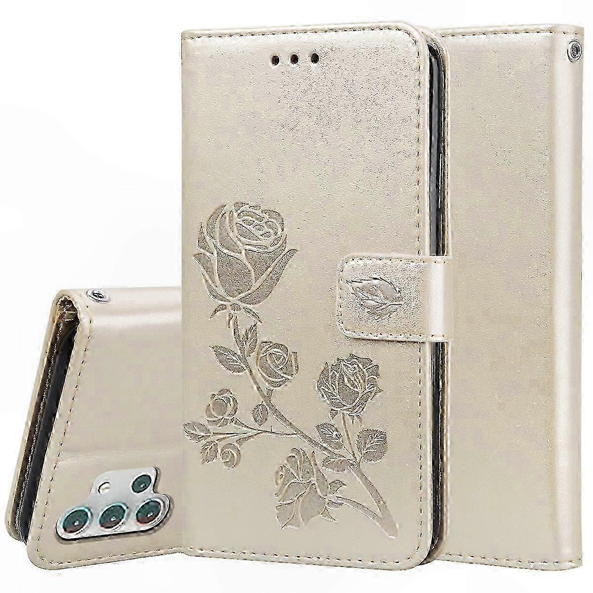 Galaxy A32 5G Rose Gold Flip Case with Card Slots & RFID Protection